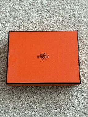 Authentic Hermes Small Square Gift Box - approx 4.5 x 6 inches